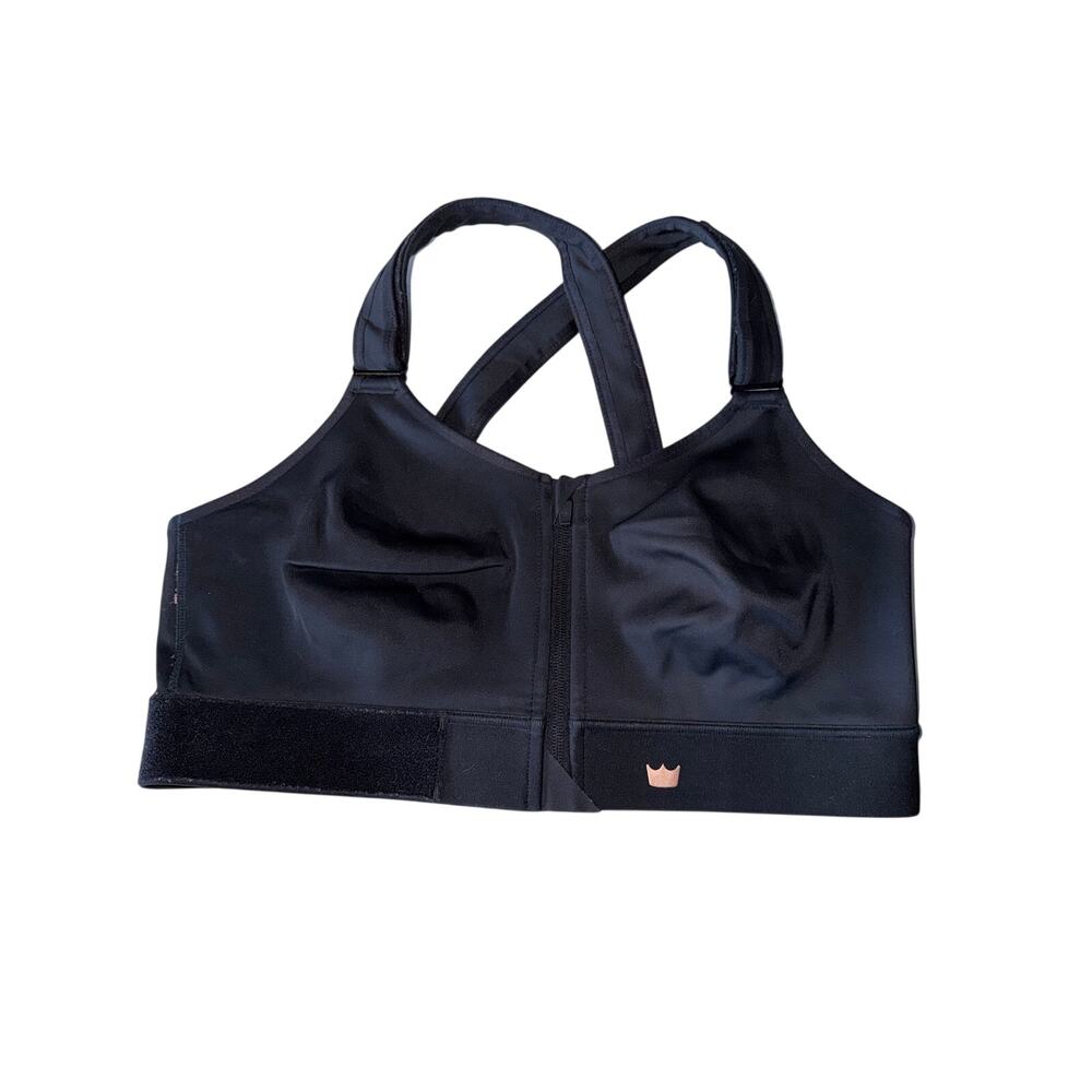 Shefit 2luxe 2 luxe XL medium impact adjustable bra workout gym black splatter